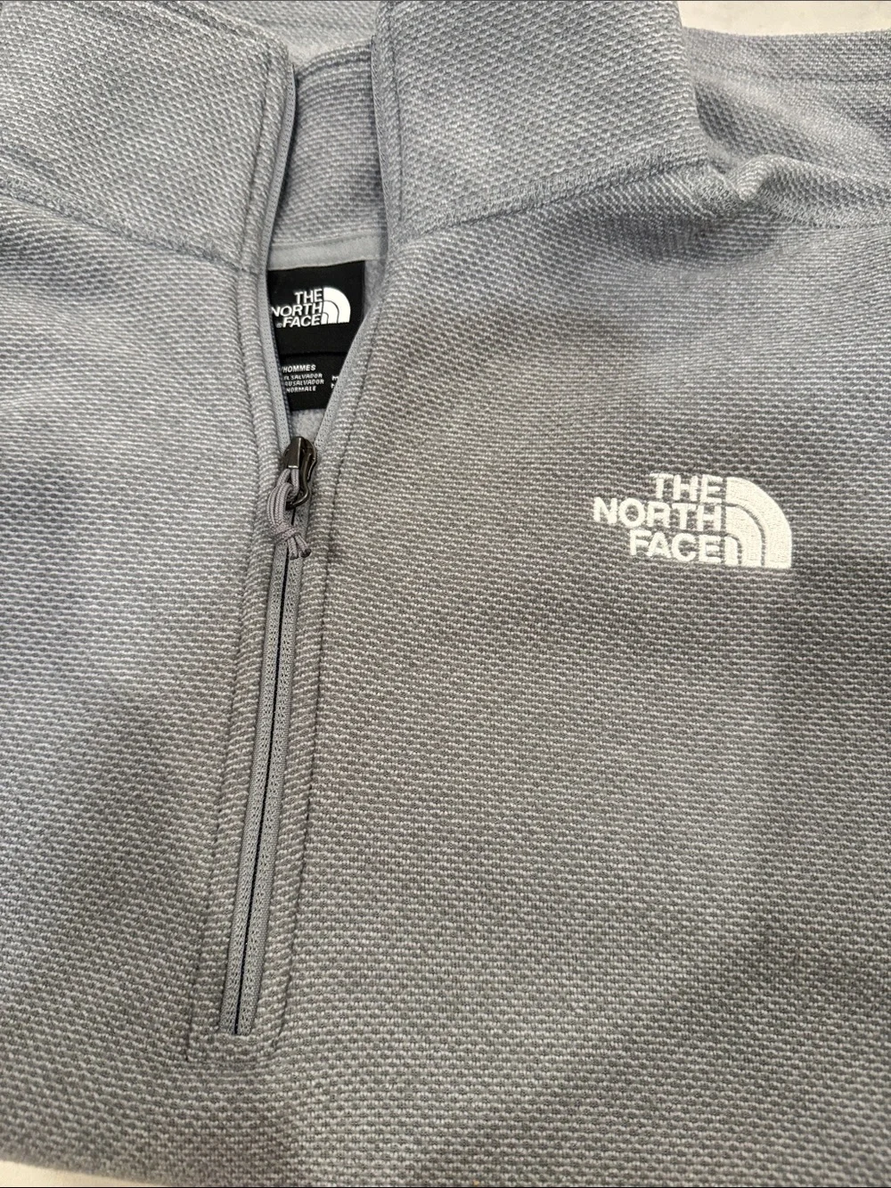 The North Face Men's Light Gray Half-Zip Sweater